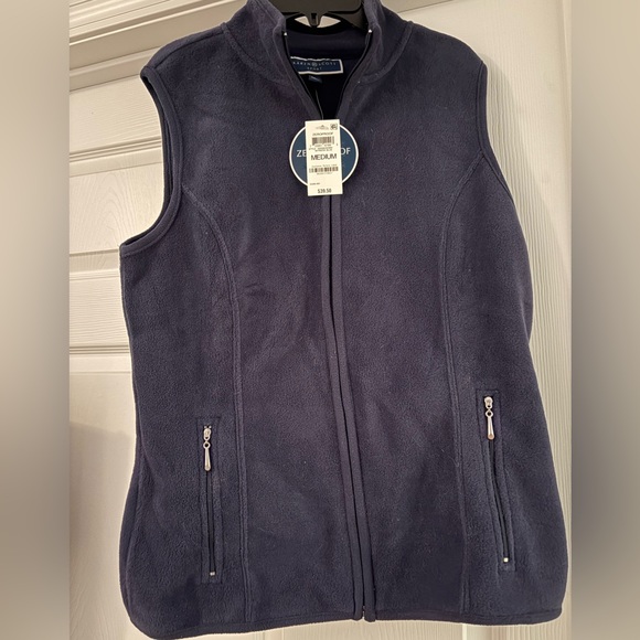 zeroproof Jackets & Blazers - Navy Fleece Vest for Women